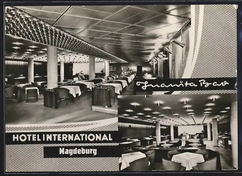 AK Magdeburg, Hotel International, Juanita Bar, Innenansichten