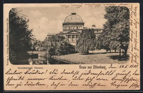 AK Oldenburg / Gr., Grossherzogliches Theater