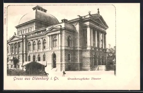 AK Oldenburg i. Gr., Grossherzogliches Theater