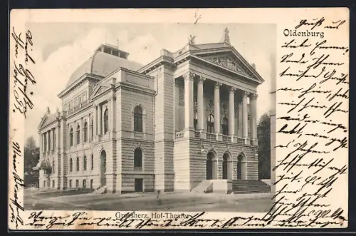 AK Oldenburg / Gr., Grossherzogliches Hof-Theater