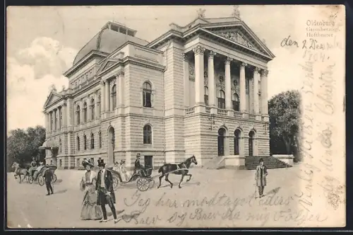 AK Oldenburg / Gr., Grossherzogliches Hoftheater
