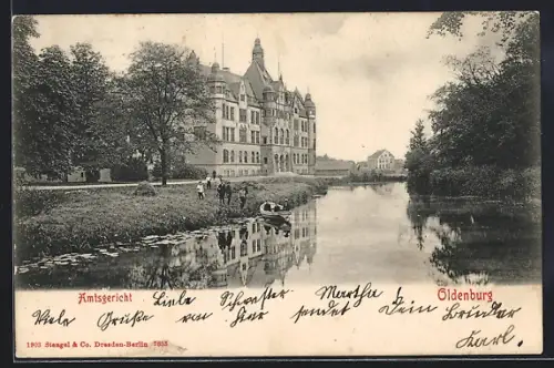 AK Oldenburg / Gr., Amtsgericht, Elisabethstrasse, Mühlenhunte