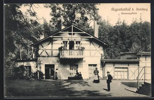 AK Augustusbad, Ansicht vom Genesungsheim