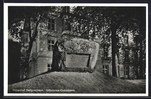 AK Heiligendamm / Ostsee, Gründungs-Gedenkstein