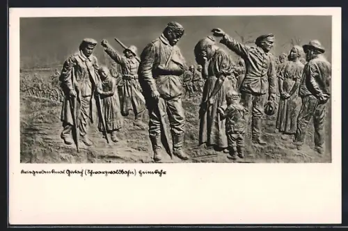 AK Gutach / Schwarzwaldbahn, Relief vom Kriegerdenkmal