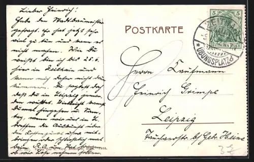 AK Zeithain, Truppen-Übungsplatz, Eingang ins Lager