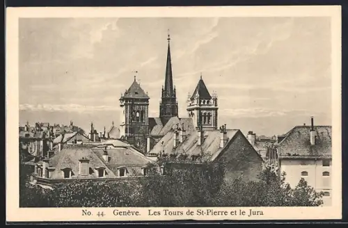 AK Genève, Les Tours de St-Pierre et le Jura
