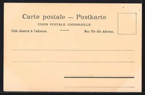 AK Genève, Panorama mit Bäumen