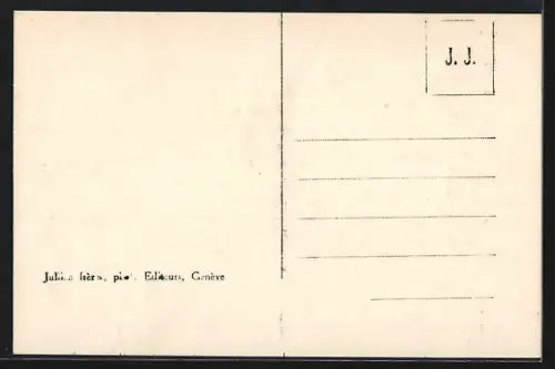 AK Genéve, La Rade et le Mont-Blanc