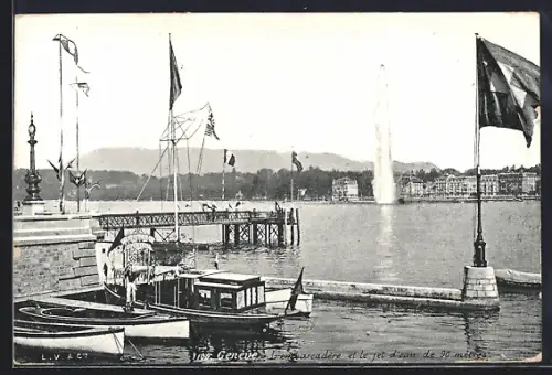 AK Genève, L`embarcadère et le jet d`eau