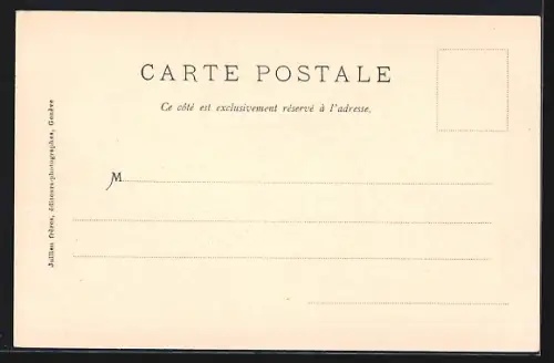 AK Genève, Au bord du Rhône, Sentier des Saules