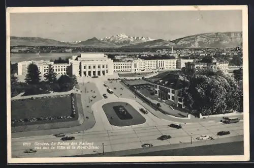 AK Genève, Le Palais des Nations et le Mont-Blanc