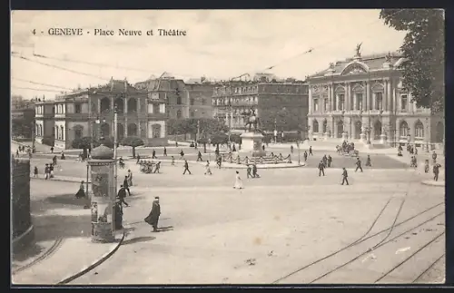 AK Genève, Place Neuve et Théâtre