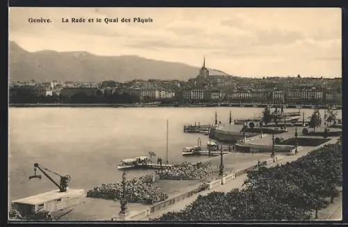 AK Genève, La Rade et le Quai des Pâquis