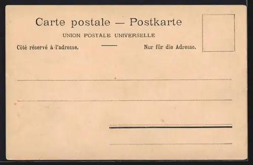 AK Genève, Panorama mit Bäumen