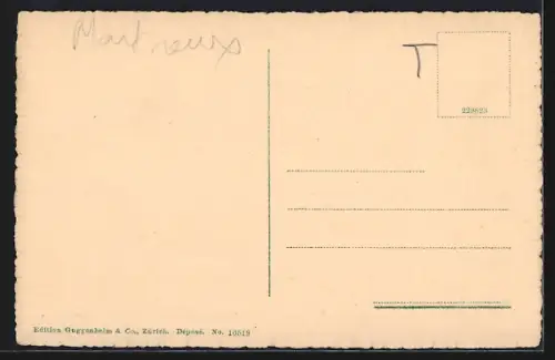 AK Genève, Débarcadère et Montblanc