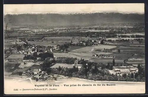 AK Veyrier, Panorama et le Jura, Vue prise du chemin de fer du Salève
