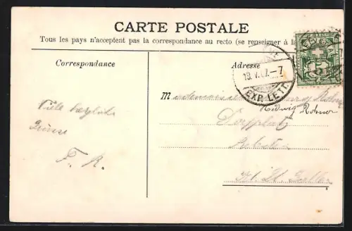 AK Veyrier, Panorama et le Jura, Vue prise du chemin de fer du Salève