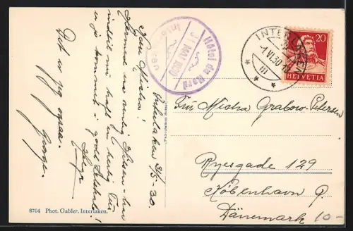 AK Ringgenberg am Brienzersee, Teilansicht mit steinernem Turm