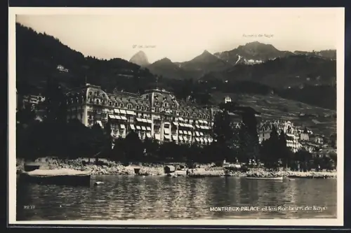 AK Montreux, Palace-Hotel et les Rochers de Naye, Dent de Jaman