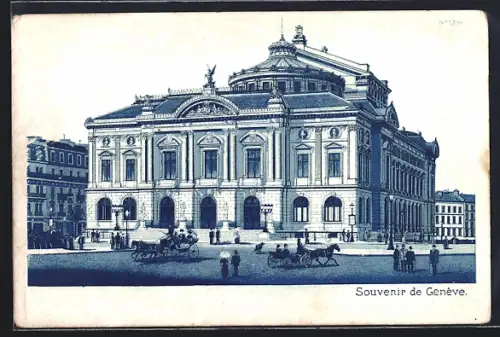 Künstler-AK Genève, Gebäudeansicht