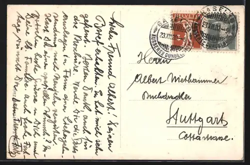 AK Chur, Teilansicht mit Bergen