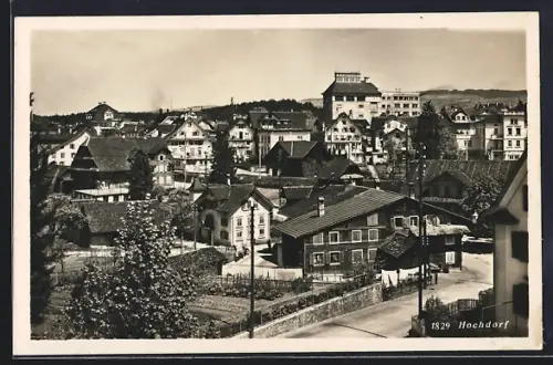 AK Hochdorf, Teilansicht mit Strassenpartie
