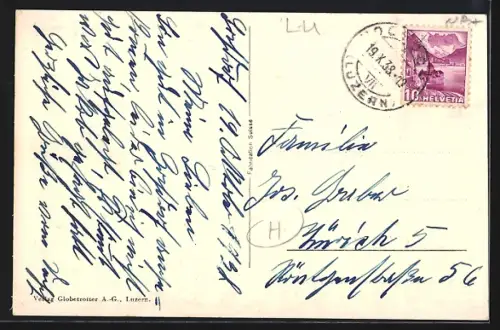 AK Hochdorf, Teilansicht mit Strassenpartie