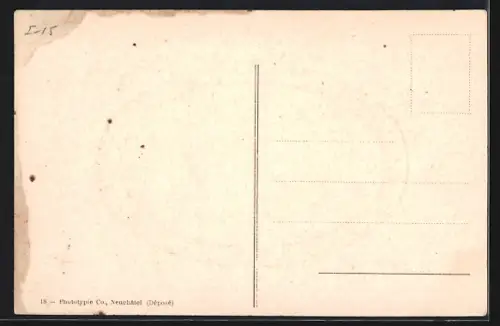 AK Genève, La rade au crépuscule, Passepartout