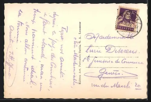 AK Sentier-Orient, Panorama et Mont Tendre