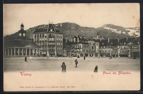 AK Vevey, Place du Marché