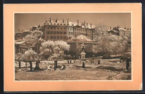 AK Genève, Place Neuve en hiver