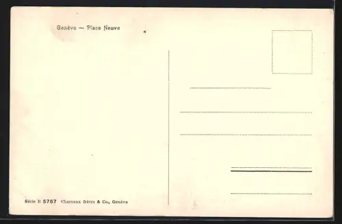 AK Genève, Place Neuve en hiver