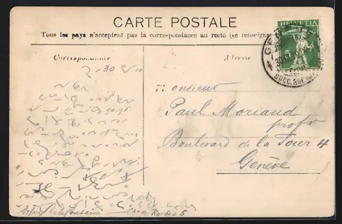 AK Genève, La bise hiver 1903, Parc Mon Repos, Quai du Léman