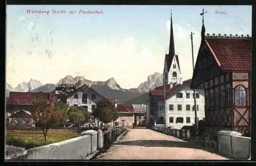 AK Welsberg, Strasse im Ort