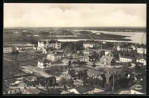 AK Haparanda, Vy över staden mot Tornea