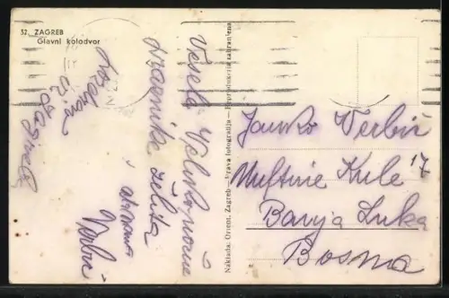 AK Zagreb, Glavni Kolodvor, Bahnhof