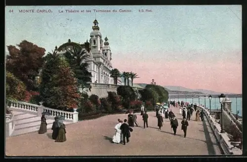 AK Monte Carlo, Le Théâtre et les Terrasses du Casino