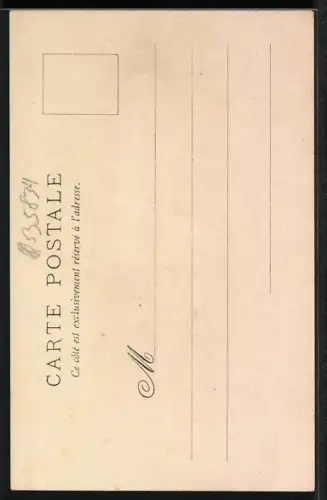 Lithographie Gutbürgerliche Dame mit Fächer in Zierrahmen