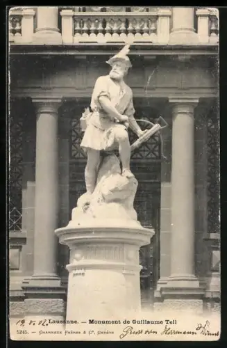 AK Lausanne, Monumento de Guillaume Tell