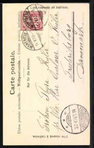 AK Territet, Monument S. M. l`Impératrice d`Austriche