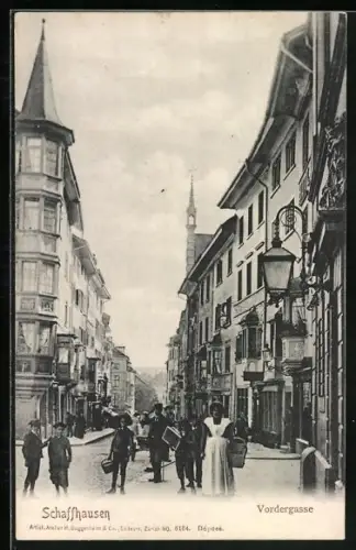 AK Schaffhausen, Strassenleben in der Vordergasse