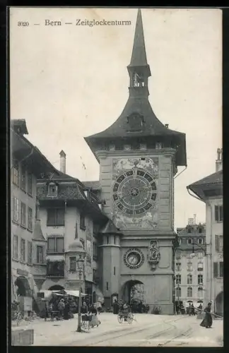 AK Bern, Zeitglockenturm mit Leuten