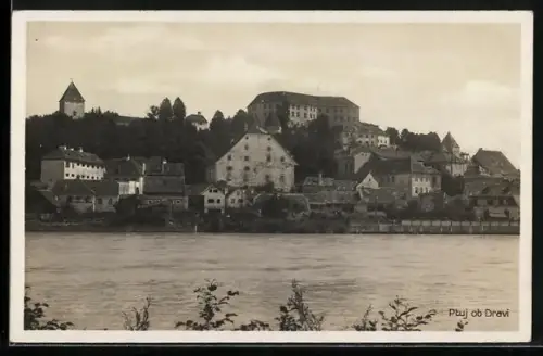 AK Ptuj ob Dravi, Panoramablick auf die Stadt