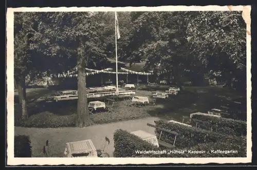 AK Kappeln / Schlei, Waldgasthaus Hüholz, Cafegarten
