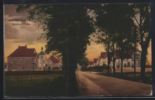 AK Nordenham, Partie in der Bahnhofstrasse