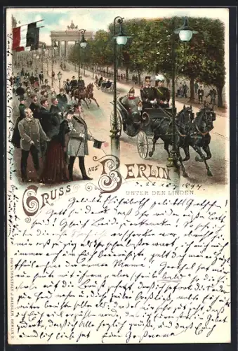 Lithographie Berlin, Unter den Linden