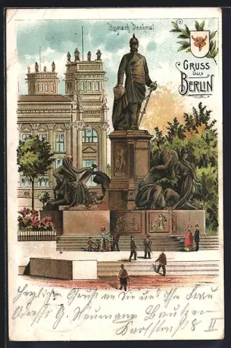Lithographie Berlin, Bismarck-Denkmal