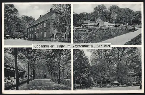 AK Schwentinental /Bez. Kiel, Gasthaus Oppendorfer Mühle, Inh. Hugo Tode