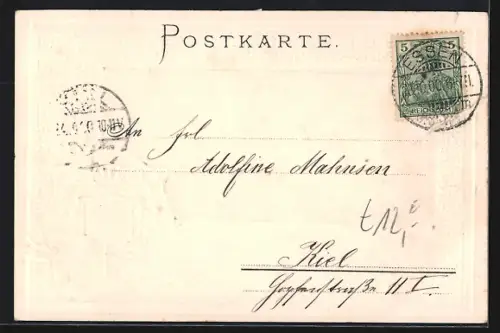 Passepartout-Lithographie Essen / Ruhr, Stadtansicht, Wappen